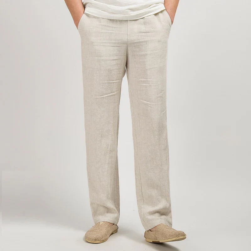 Lisbon Straight Linen Pants