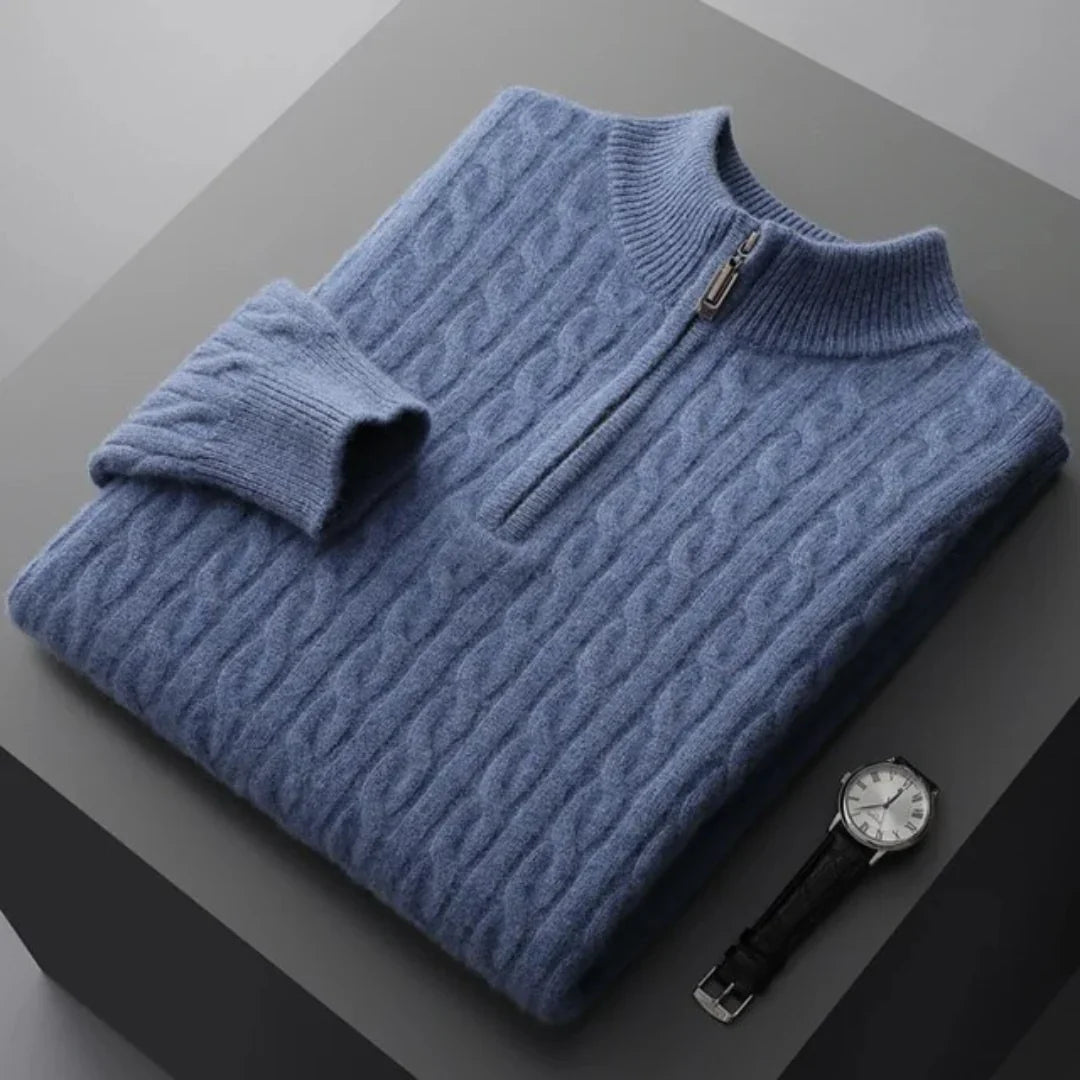 Deneb Cashmere Half Zip Sweater