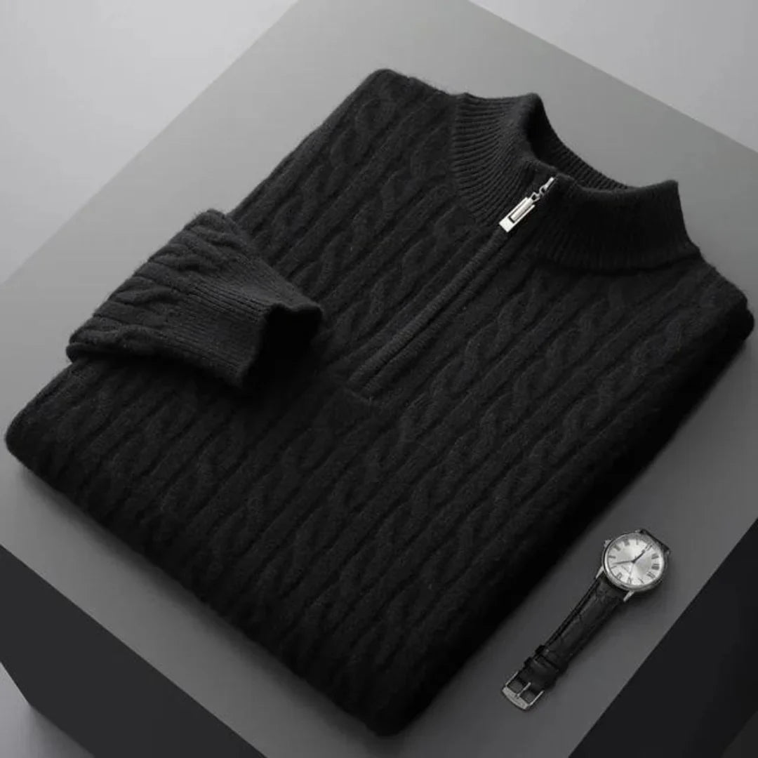 Deneb Cashmere Half Zip Sweater