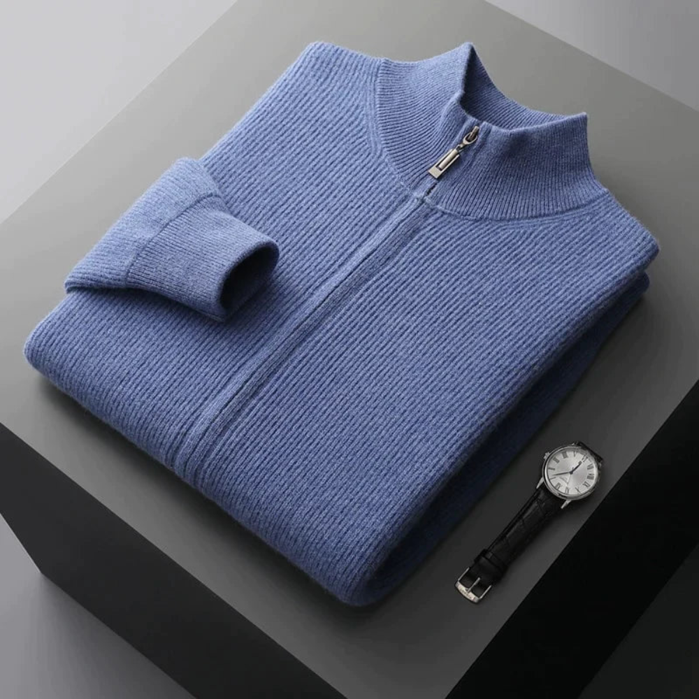 Monaco Cashmere Zip Sweater