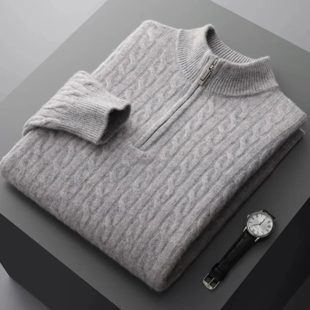 Deneb Cashmere Half Zip Sweater