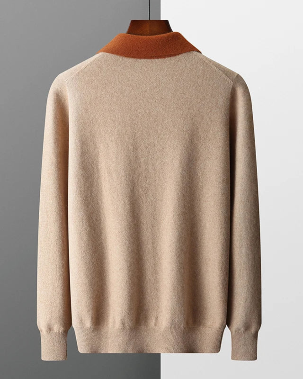 Castelle Cashmere Zip Up Polo Sweater