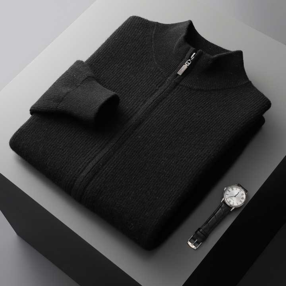 Monaco Cashmere Zip Sweater