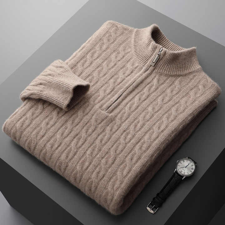 Deneb Cashmere Half Zip Sweater