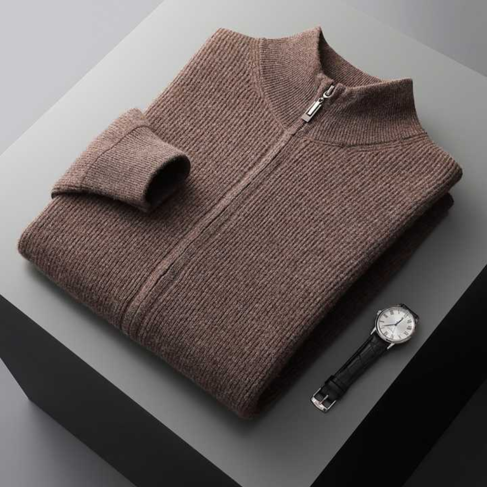 Monaco Cashmere Zip Sweater