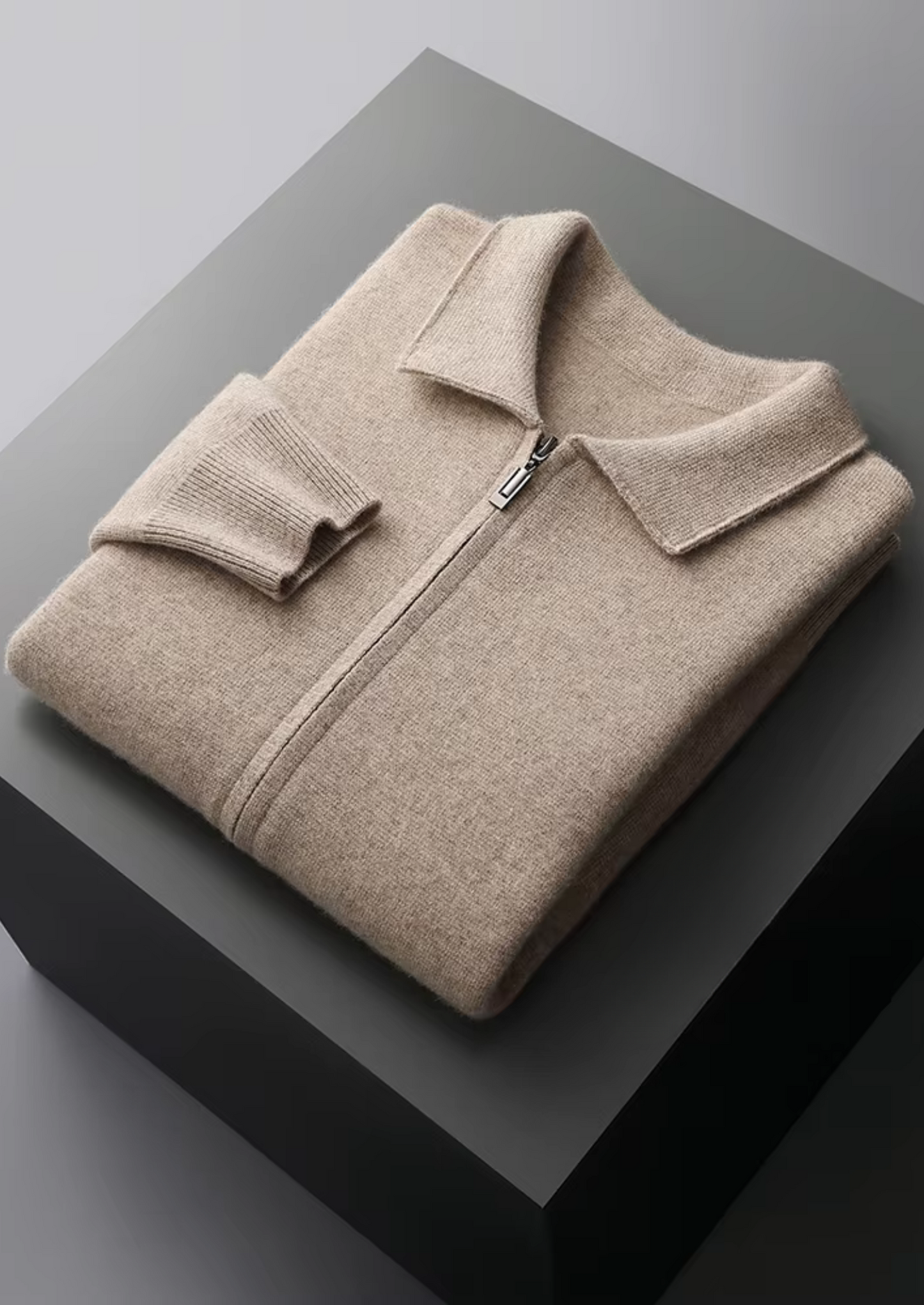 Turin Merino Wool Polo Cardigan