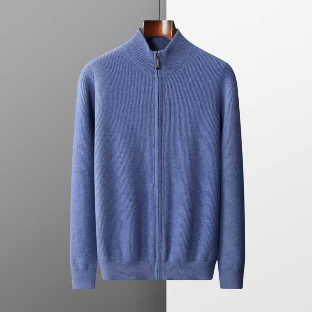 Monaco Cashmere Zip Sweater