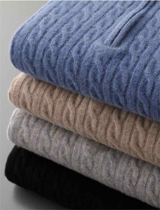Deneb Cashmere Half Zip Sweater