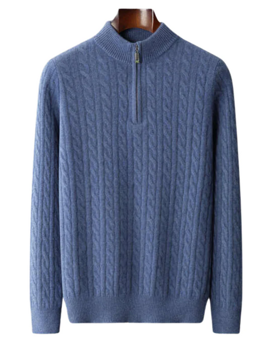 Deneb Cashmere Half Zip Sweater