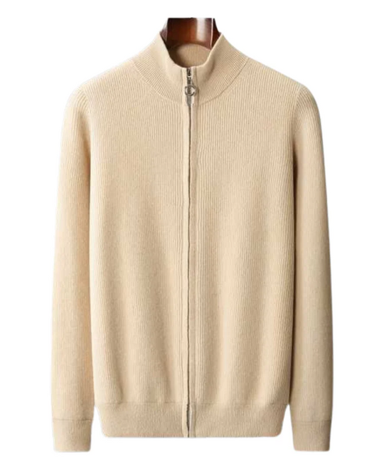 Monaco Cashmere Zip Sweater