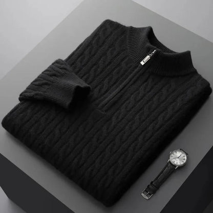 Deneb Cashmere Half Zip Sweater