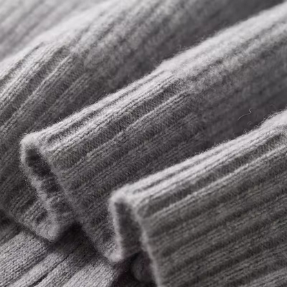 Seychellen Cashmere Ribbed Zip Sweater
