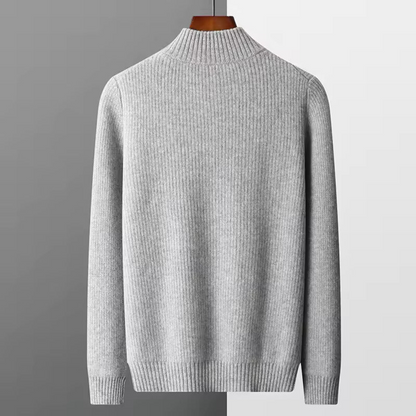 Seychellen Cashmere Ribbed Zip Sweater