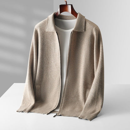 Turin Merino Wool Polo Cardigan