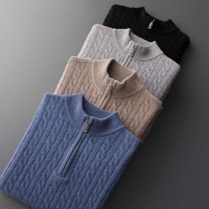Deneb Cashmere Half Zip Sweater