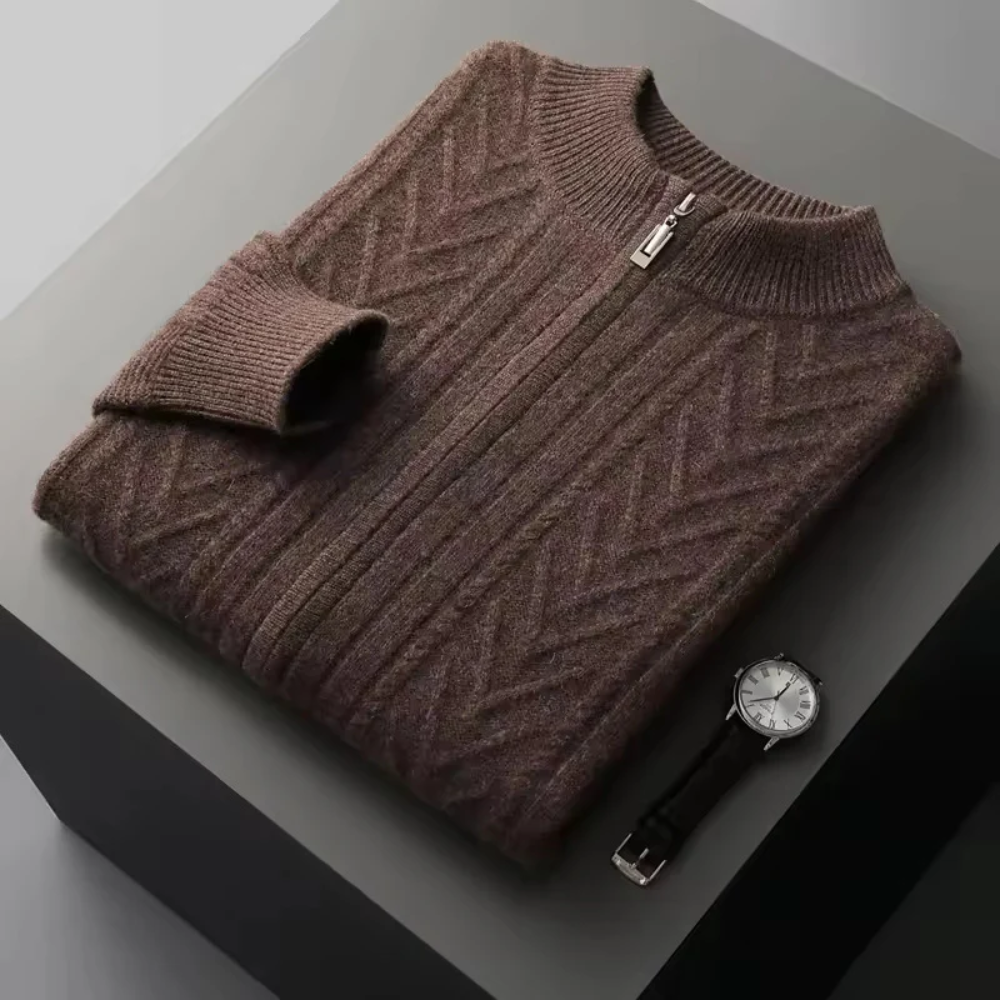 Verona Cashmere Pattern Cardigan